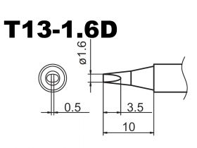 Grot T13-1.6D płaski 1,6mm "śrubokręt"