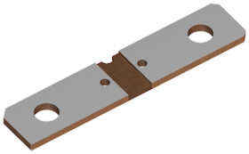 WSBS8518...P4 Power Metal Strip&#174; Battery Shunt Resistor With M4 Tapped Holes and Sn Plated Terminals, Very Low Value (50 &#