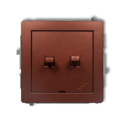 DECO Łącznik podwójny schodowy w stylu amerykańskim brązowy metalik 9DWPUS-33