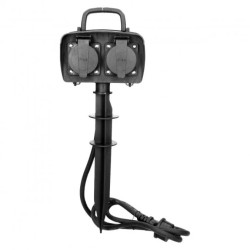 Gniazdo ogrodowe 2x2P+Z (schuko), IP44, 1,5m H07RN-F 3x1,5mm2 OR-AE-13138(GS)