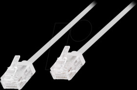 CQ3061U RJ45 cable Cat.6a U/UTP slim 3 m white