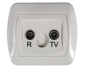 Simon Akord Gniazdo antenowe RD/TV końcowe beżowe AAK/12