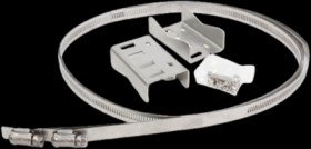 Mast mounting kit, stainless steel, (L x W x H) 279 x 140 x 25 mm, silver, PMB5057KIT1