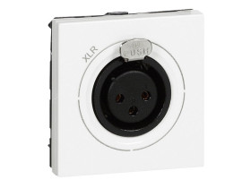 MOSAIC Gniazdo audio XLR3 2 moduły białe żeńskie neutrik 078755 LEGRAND