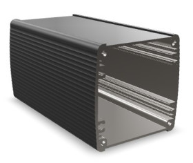 Aluminum enclosure kit, (L x W x H) 84 x 150 x 82 mm, black, IP65, 84090150.HMT1