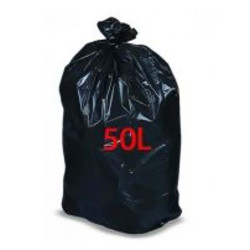 Sac poubelle noir 50l (4 rouleaux de 25