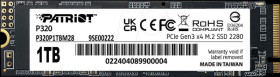 P320P1TBM28 Patriot P320 SSD 1 TB, M.2 2280