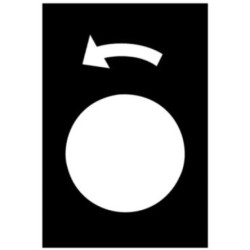 Etykieta, 30x40mm, czarny, slew left, slow ZB2BY2922