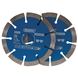 Draper 99794 Segmented Diamond Blade Twin Pack (115mm)
