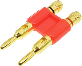 Adapter z wtykiem bananowym Męski typ Wtyk bananowy Czerwony 32A RS PRO rozmiar 4 mm
