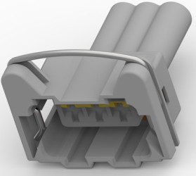 Socket, 3 pole, straight, 1 row, gray, 368215-1