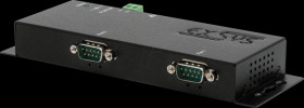 EX-6112-2PoE 2-port RS232, serial, LAN adapter, PoE, metal housing