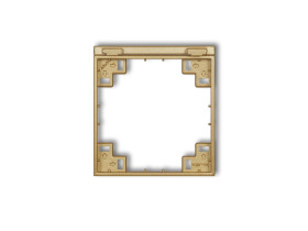 MINI Ramka pośrednia do gniazd bryzgoszczelnych z uziemieniem schuko złoty 29MRPB-1s KARLIK