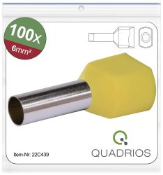 Quadrios 22C439 Podwójna końcówka 22C439, z częściową izolacją , 6 mm², 1 zest.