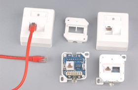 Gniazdo natynkowe pojedyncze RJ45 UTP kat.6 montaż LSA