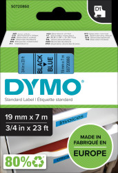 S0720860 DYMO D1 tape, 19 mm, black/blue