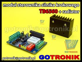 Moduł sterownika silnika krokowego TB6560AHQ + radiator