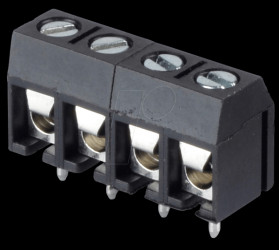 CTB5202/4 Solderable screw terminal - 4-pole, RM 5 mm, 90°
