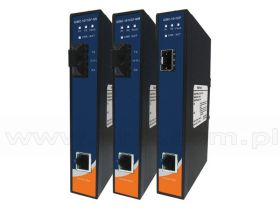 IGMC-1011GF-MM-SC, Media konwerter przemysłowy, DIN, 1x 10/1000TX (RJ-45) + 1x 1000FX (MM SC)
