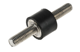 Podstawka antywibracyjna M8 średnica 20mm wysokość całkowita 15mm Cylinder męski-męski wysokość stopki 15mm