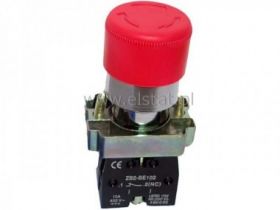 Przycisk dłoniowy z blok. metal ( NC ) GRZYB 30mm