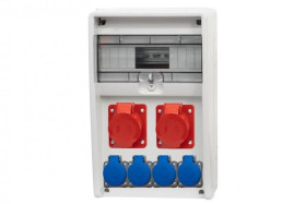 Rozdzielnica ULISSE 12M - gniazda 2x32A 5p, 4x230V /12 modułów/