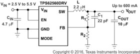2.25MHz 600mA Step-Down Converter in TSOT23 Package
