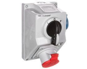 Zestaw instalacyjny z gniazdem 4P 1x 2P+Z L-0-P 16A IP54 C16-48.1 971613