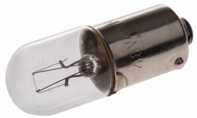 Oświetlenie wskaźnika 48 V 2 W BA9s bezbarwna 6.3 lm RS PRO rozmiar T10