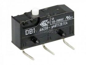 Przełącznik krańcowy bez dźwigni 6A, kątowy