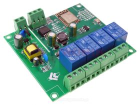Moduł 4 przekaźniki z sterowanie WiFi ESP-12F wersja 5V/7-30V/220V