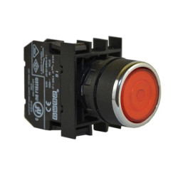 Przycisk sterowniczy kryty, stabilny, 1NC, czerwony T0-B200FK