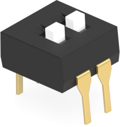 DIP switche, Off-On, 2 pole, straight, 1 A/5 VDC, 1825057-1
