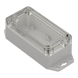 ZP120.60.45UJp TM ABS-PC – Obudowa plastikowa, ABS-PC, jasnoszara z przezroczystą pokrywą, Kradex