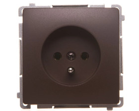 Simon Basic Gniazdo pojedyncze z/u 16A, 250V czekoladowy BMGZ1.01/47