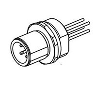 Złącze wielostykowe przemysłowe 8-pinowe M12 Montaż tylny Gniazdo TE Connectivity