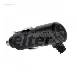 Wtyk zapalniczki 90st+dioda