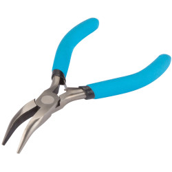 BlueSpot Tools 8505 Soft Grip Mini Bent Nose Pliers