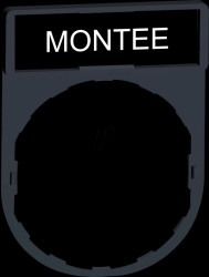 ZBY2107 Legend holder 30x40 mm, for Ø 22-mm devices, with MONTEE sign