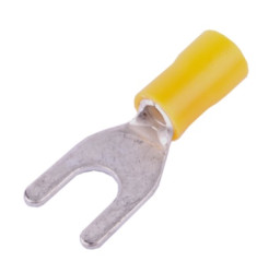 Końcówka widełkowa izolowana 6 M6 żółta 100szt SGE