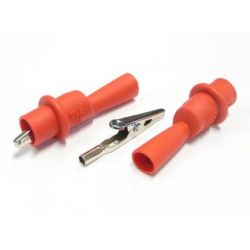 krokodyl 4mm izolowany 67mm czerwony