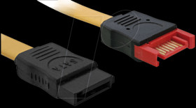 82666 SATA 100-cm yellow extension, plug/socket