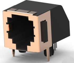 Socket, RJ11/RJ12/RJ14/RJ25, 6 pole, 6P6C, Cat 3, solder connection, through hole, 5555154-1