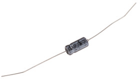 Kondensator 10μF 25V dc Osiowy, Otwór przelotowy RS PRO 6 (Dia.) x 13mm