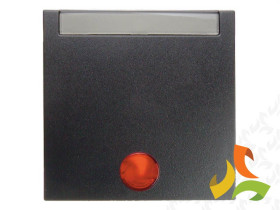 BERKER B.KWADRAT Klawisz z podświetleniem z polem opisowym do wyłączników 1 pojedynczy z 5-cioma soczewkami antracyt mat 1628160