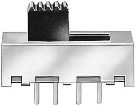 Przełącznik suwakowy, DPST, montaż PCB, 30V dc, 350 mA przy 30 V DC, -20 → +85°C, KNITTER-SWITCH