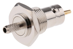 Złącze koncentryczne Montaż na panelu Żeński 50Ω typ złącza Złącze BNC 0 to 4GHz Połączenie zagniatane typ kabla RG174