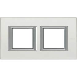 AXOLUTE Ramka 2-modułowa pozioma srebrna HA4802M2HSAN