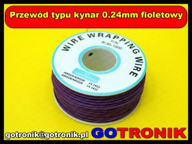Przewód typu kynar 0.24mm fioletowy 1m