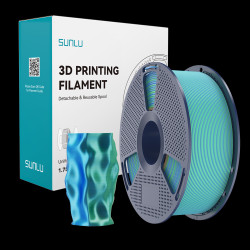 SUNLU SILK PLA+ 1.75mm 1kg DUAL Color Blue Green, multi, wielokolorowy, jedwabisty